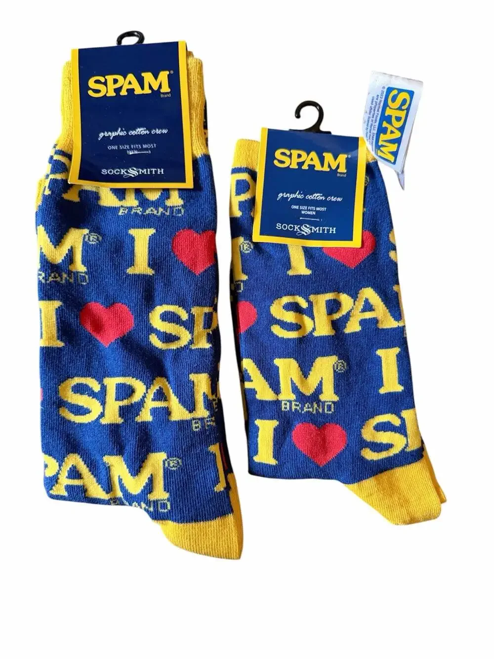 SPAM Brand I Love SPAM Graphic Cotton Crew Socks and Fiesta SPAM Boy Plush Toy B